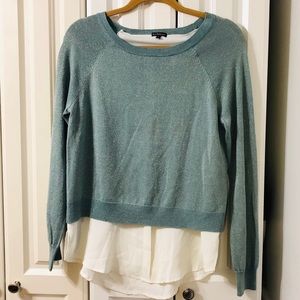 Beautiful Sparkly Mixed Fabric Sweater NWOT Sz S